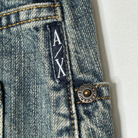 Armani Exchange A|X Jean Skirt  Size 4 Front Slit Denim Blue Midi Womens - Picture 6 of 8